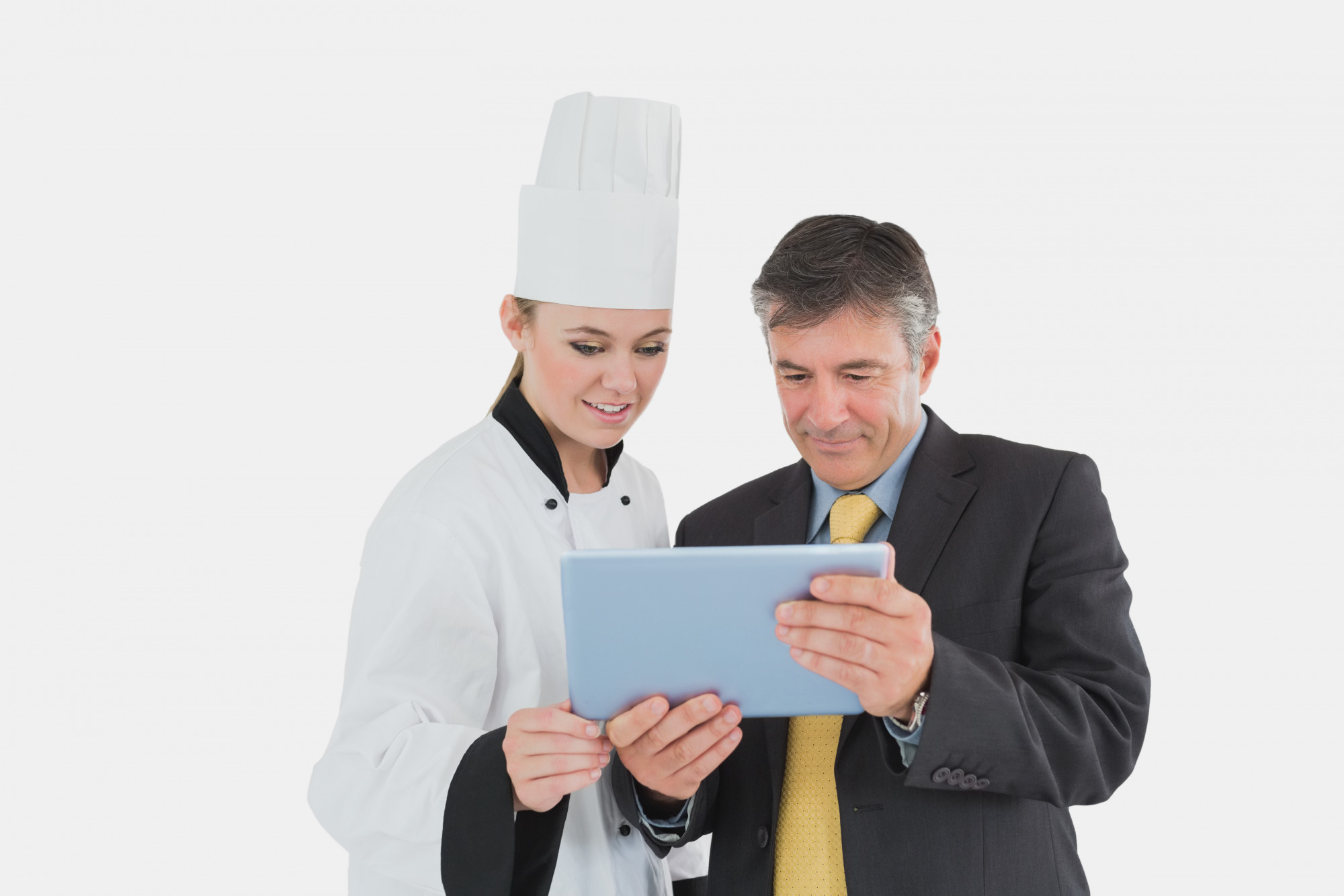 Consultation meeting in a small commercial kitchen